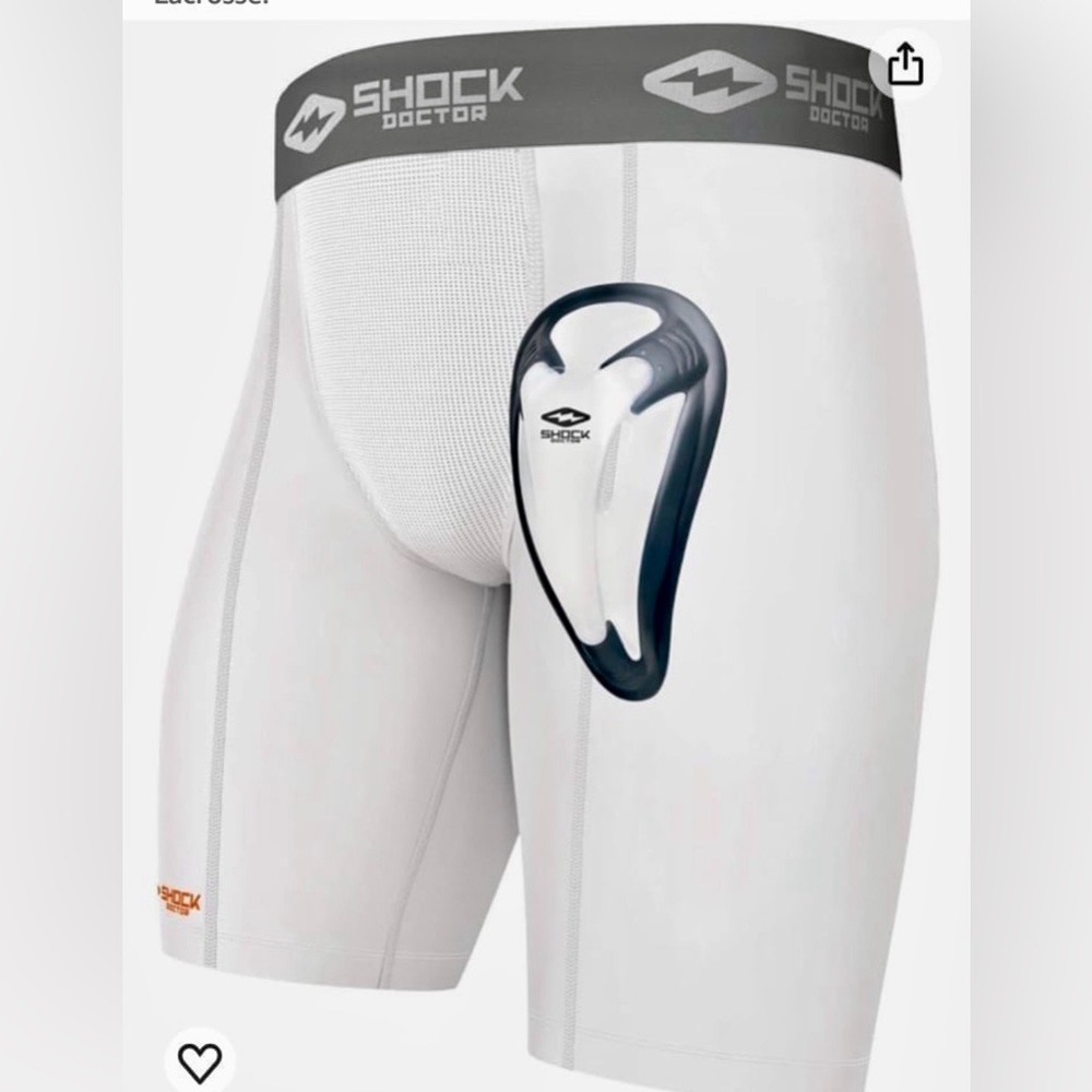 Shock Doctor Men’s compression athletic shorts and cup